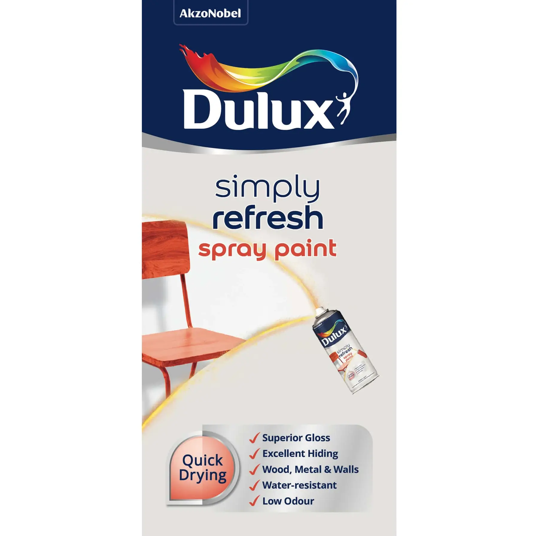 Dulux Simply Refresh Spray Paint (400 ml, Gloss Machine Gray)
