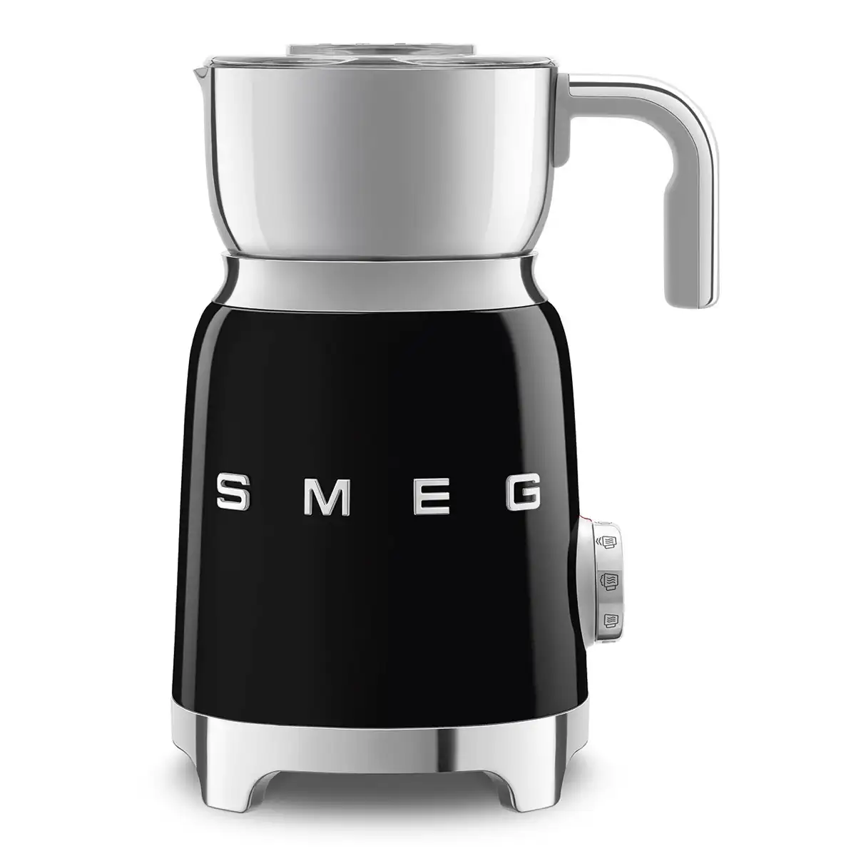 SMEG Retro 50’s Style Milk Frother, MFF11BLUK (Black, 500 W, 250 ml)
