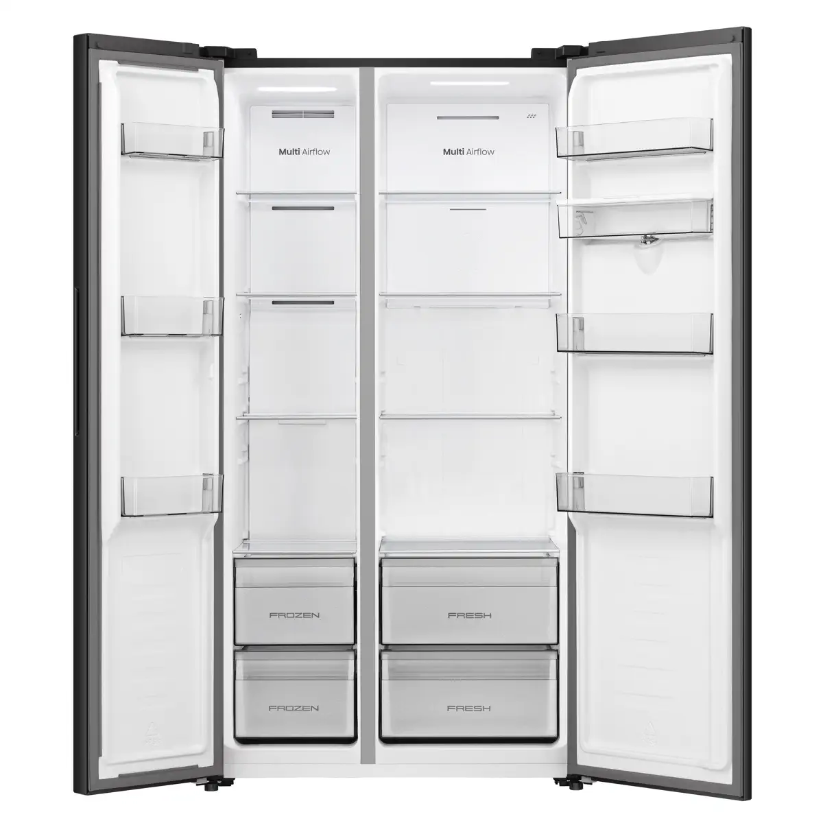Gorenje Freestanding Side by Side Refrigerator W/Water Dispenser, NRS9182MXUK1 (715 L, Black)