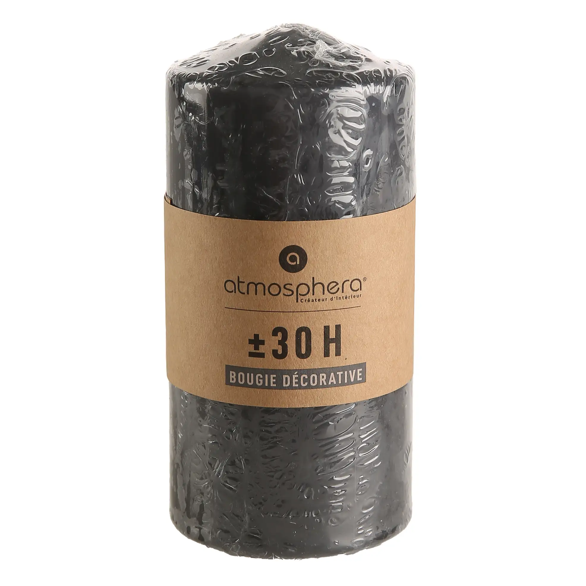 Comptoir de la Bougie Hugo Wax Pillar Candle (6.8 x 14 cm, Gray)