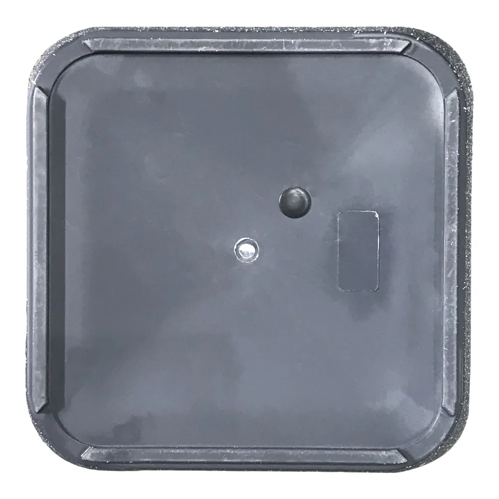Verve Rough Square Plastic Pot (33 cm, Grey)