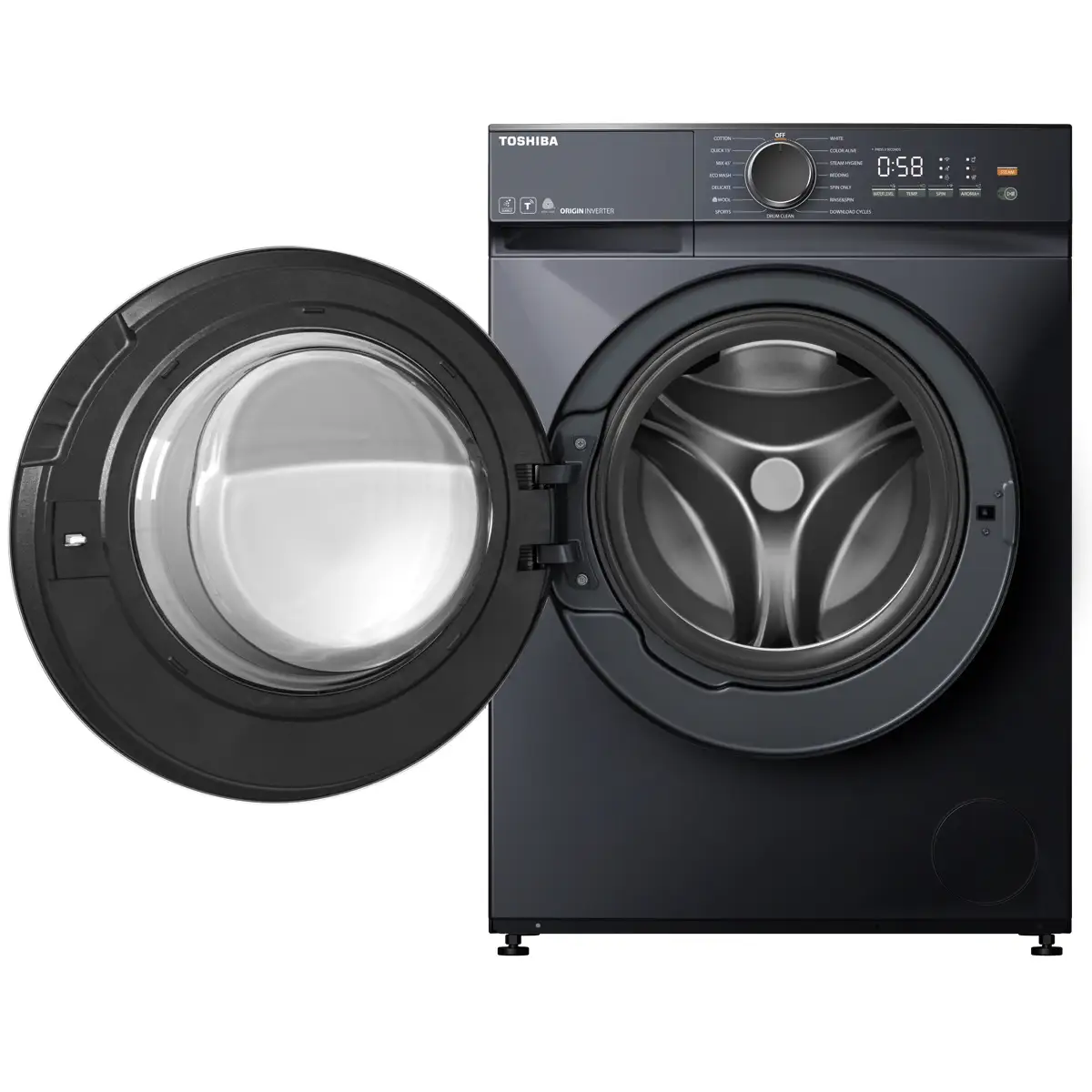 Toshiba 10 Kg Freestanding  Front Load Washer, TW-T21BU110UWB(MG) (Grey, 1400 rpm)