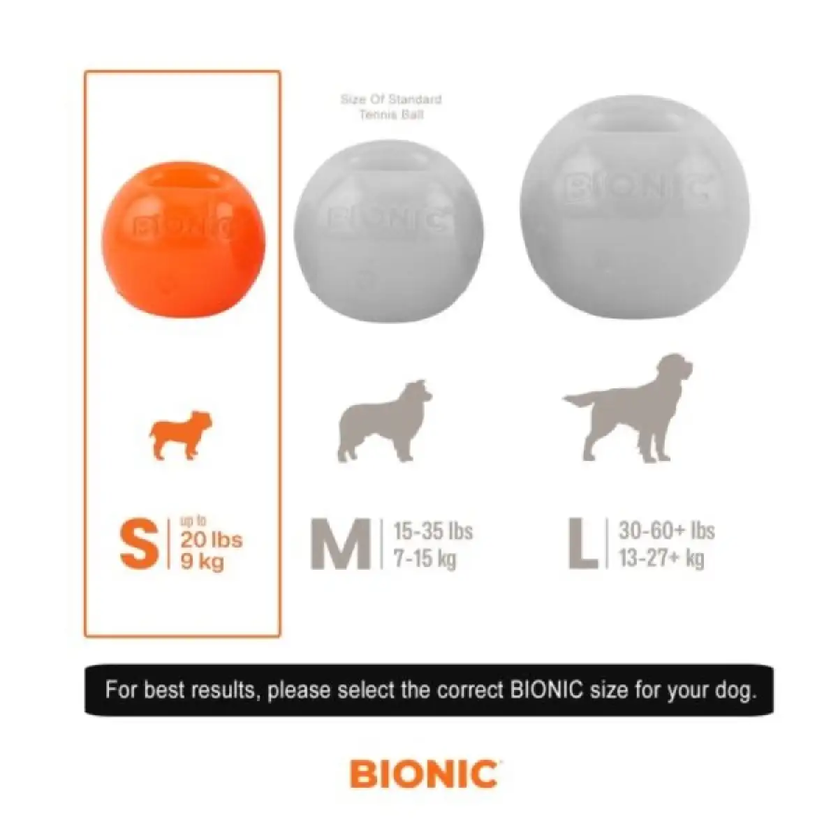 Hagen Bionic Small Dog Ball (5.8 cm, Orange)