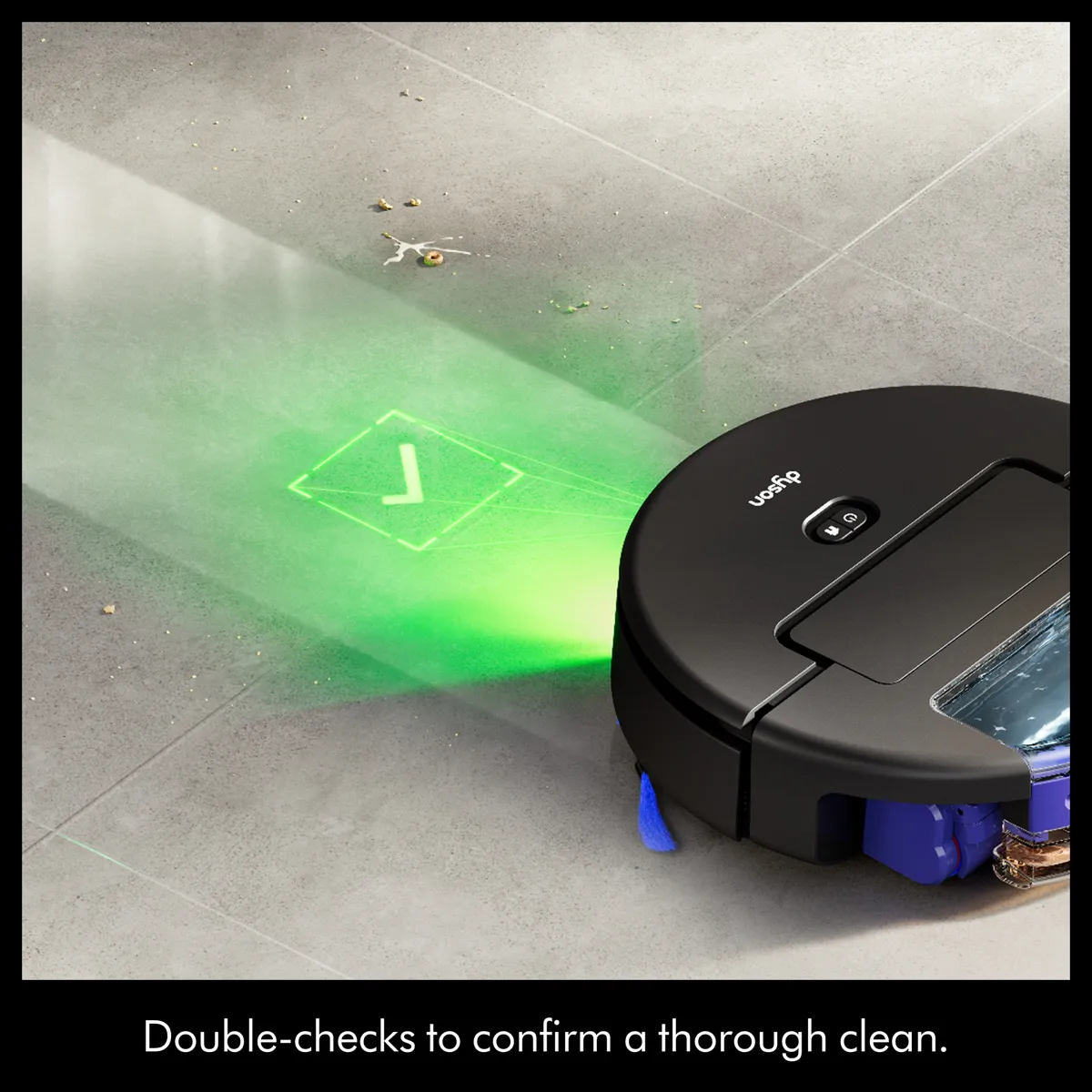 Dyson Spot+Scrub AI Wet & Dry Robot Vacuum Cleaner, 586181-01 (Black, 18000 Pa)