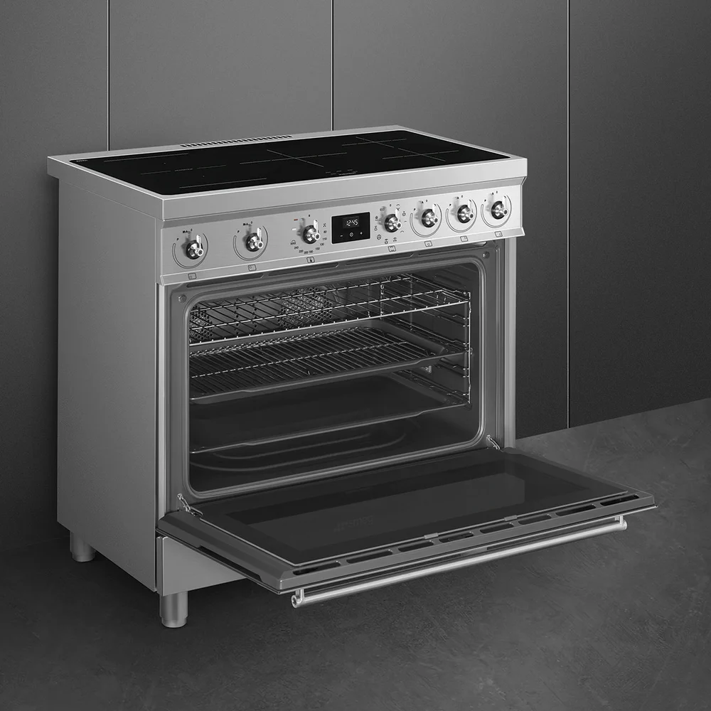 Smeg Classica Aesthetic Free Standing 5-Zone Induction Cooker W/Electric Oven, C9IMX2 (60 x 90 x 90 cm)