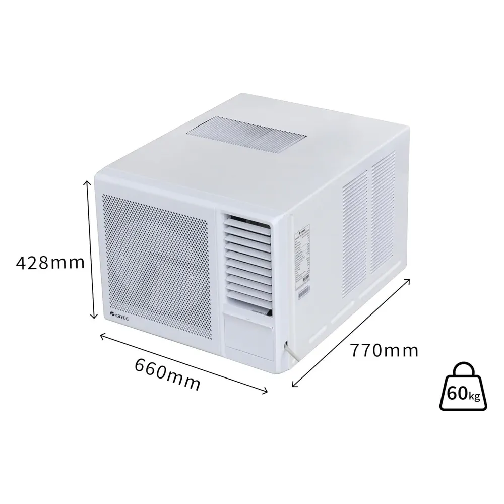 Gree Window Air Conditioner, R410A - ROMA-R24C3 (2 Ton)