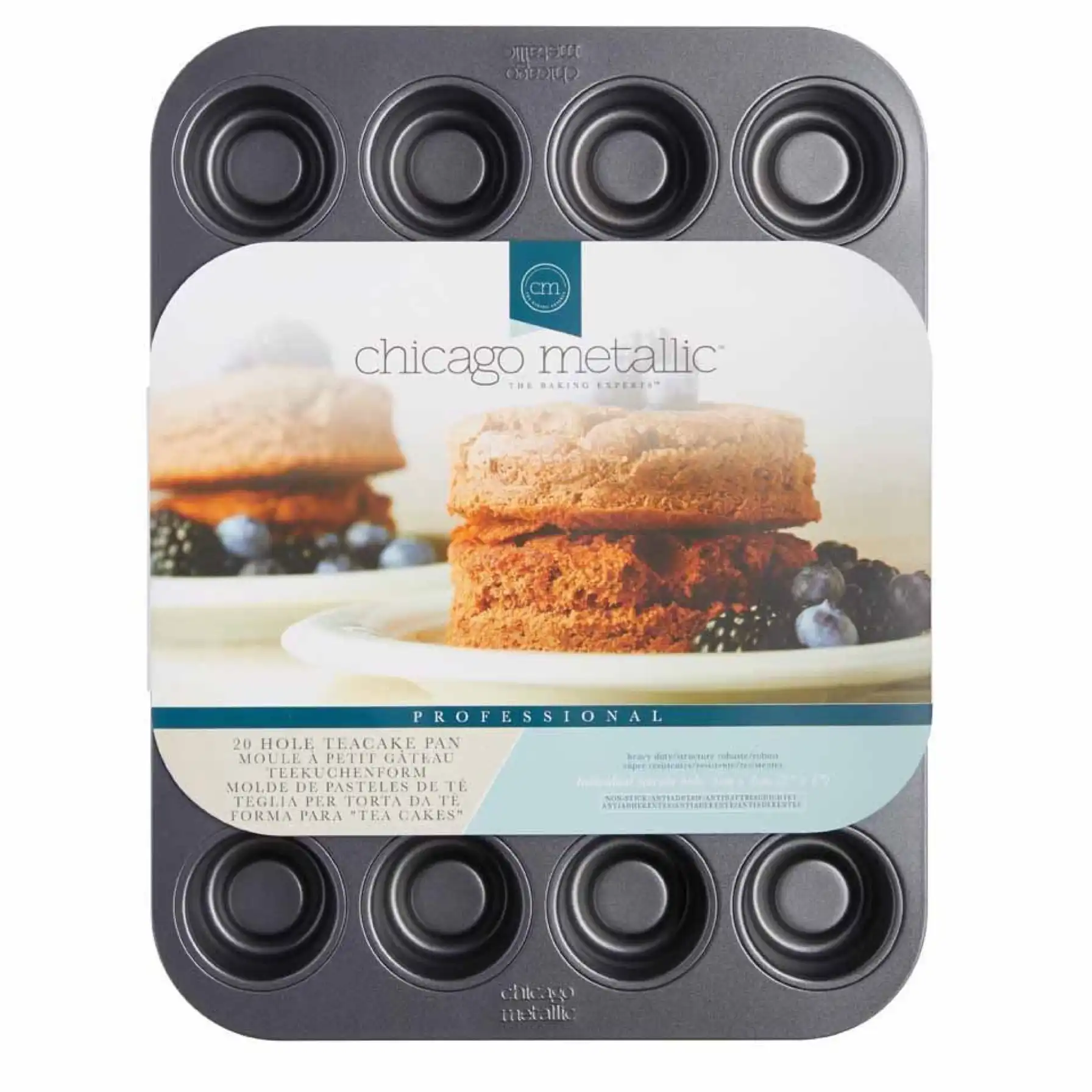 Chicago Metallic 20-Slot Non-Stick Tea Cake Pan