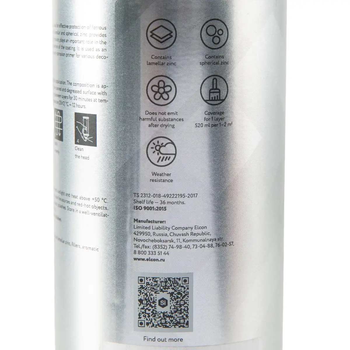 Elcon Zintech Cold Galvanizing Compound Spray (520 ml, Grey)