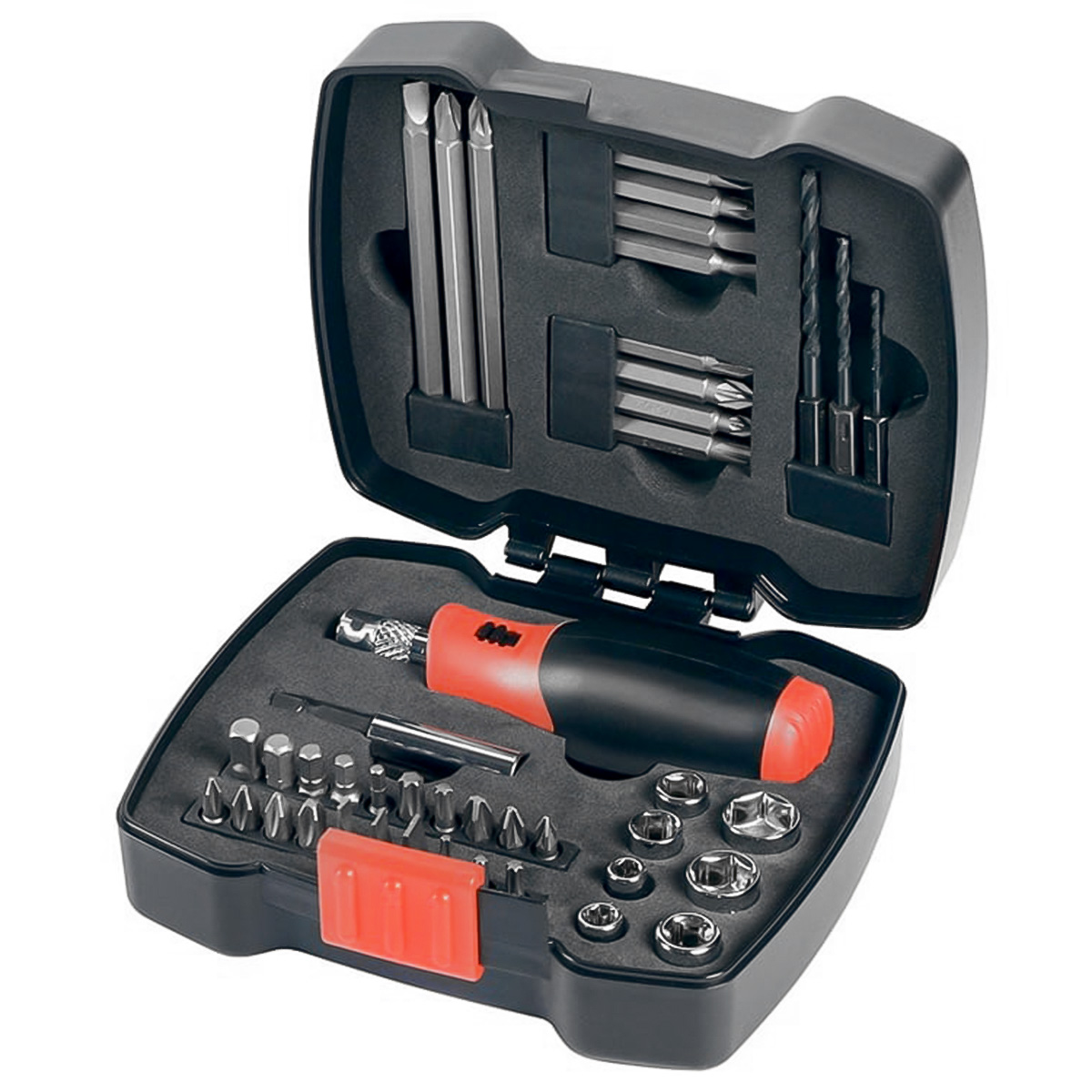Black+Decker Ratchet Screwdriver & Socket Set  W/Case (43 Pc.)