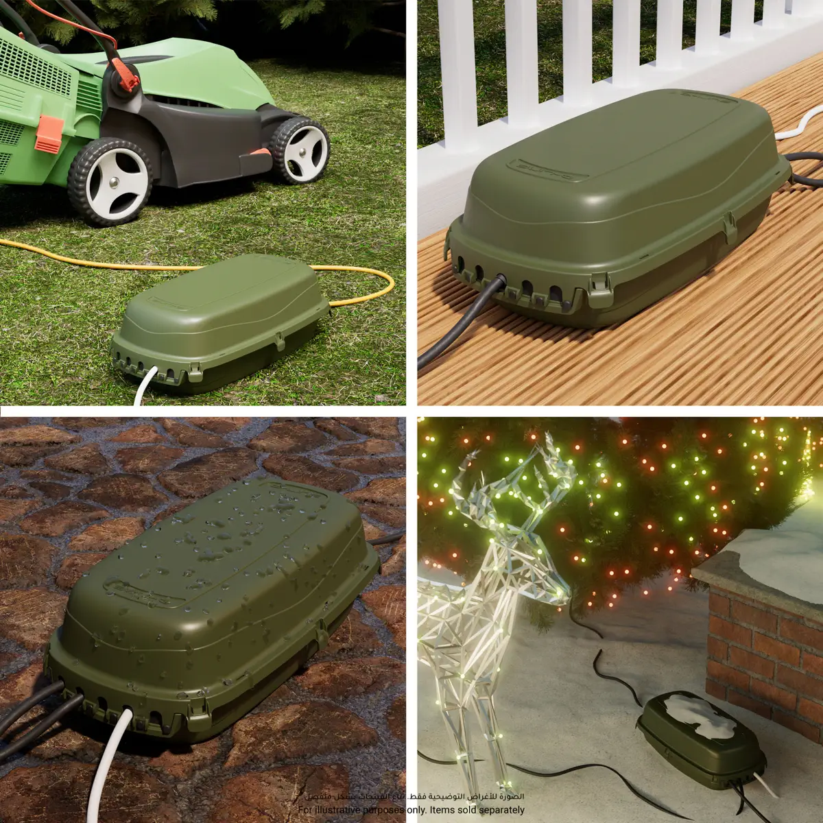 D-Line Outdoor Cable Management Box (29 x 12.5 x 11 cm, Green)