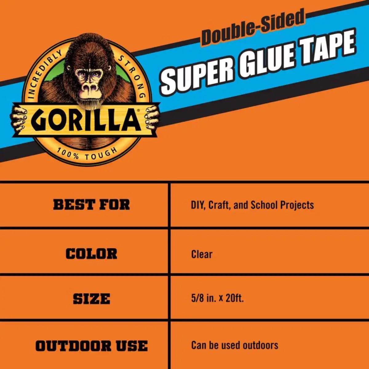 Gorilla Super Glue Double-Sided Tape (15.8 mm x 6.1 m)