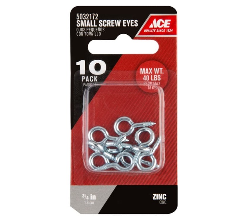 ACE Head Eye Screws (19 mm, Pack of 10) 