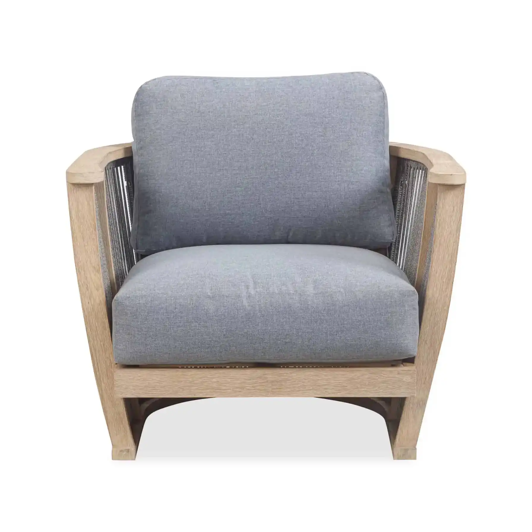 Forest Single-Seater Acacia Wood & Rope Sofa (83 x 80 x 63.5 cm)