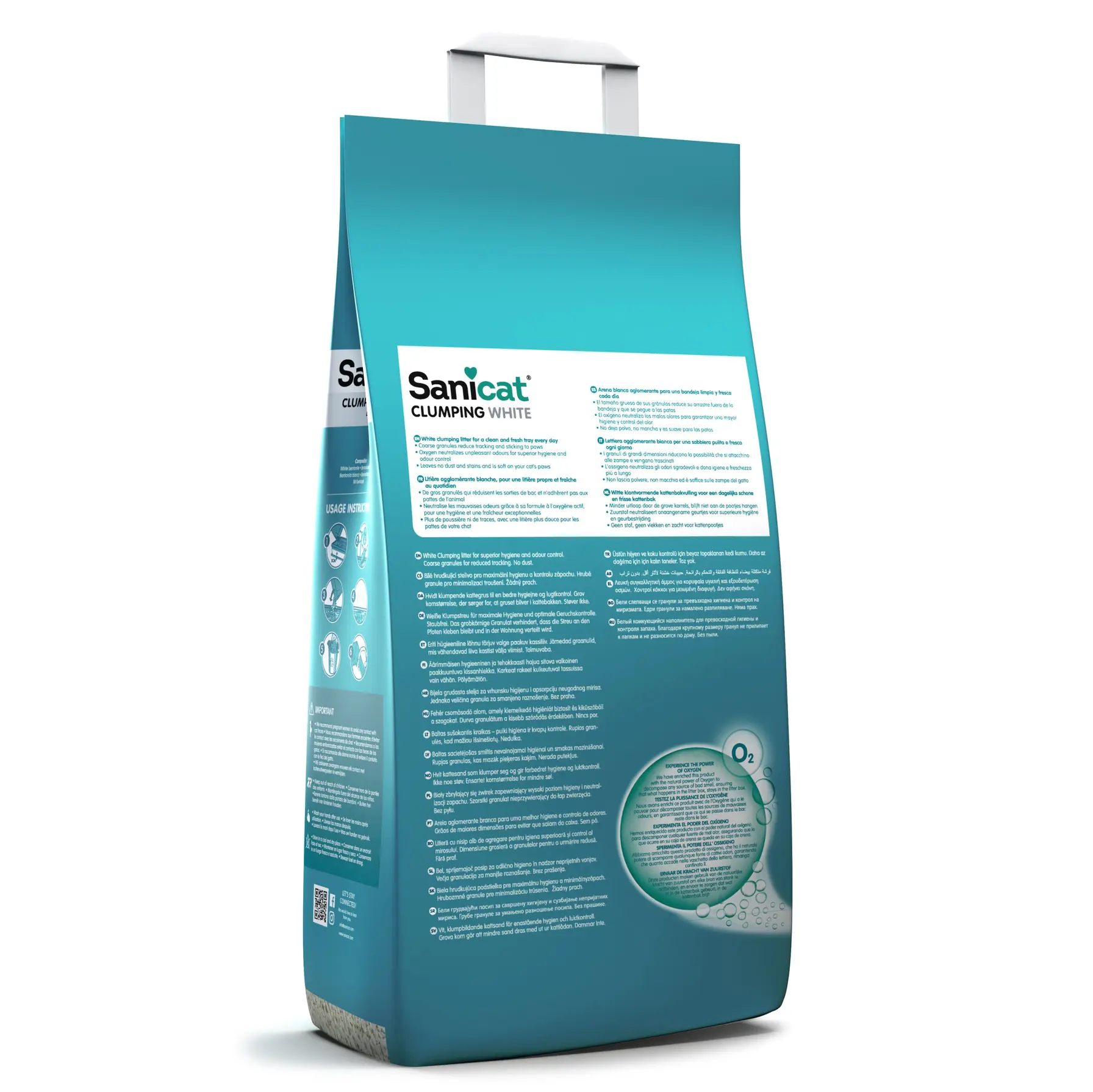 Sanicat Clumping White Active Cat Litter (10 L)