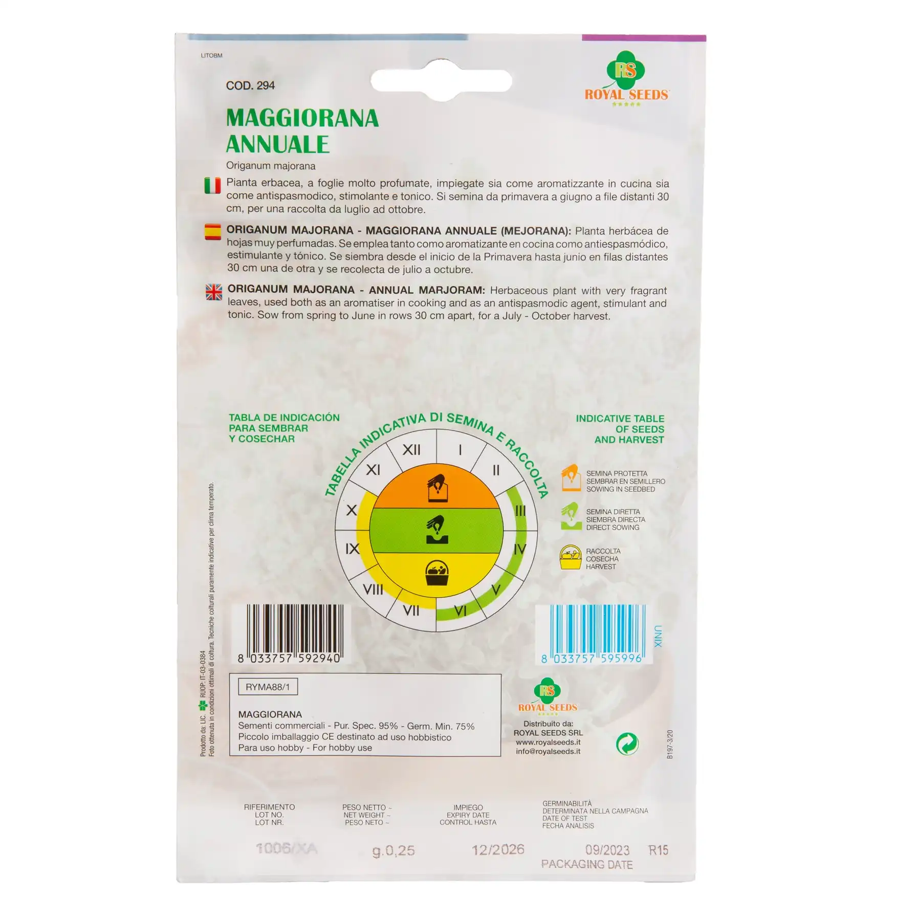 Royal Seeds Sweet Marjoram Seeds