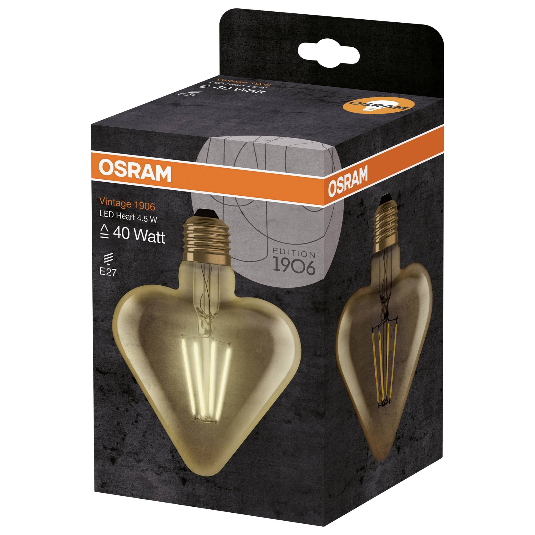 Osram Vintage 1906 Heart LED Light (4.5 W, Extra Warm White) 