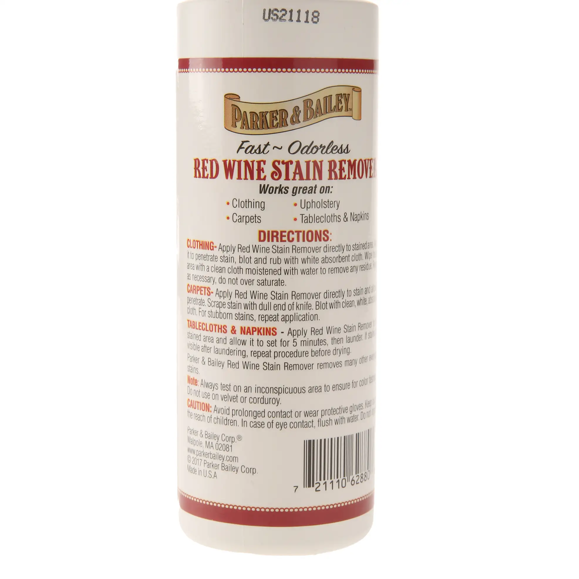 Parker & Bailey Red Wine Stain Remover (236 ml)