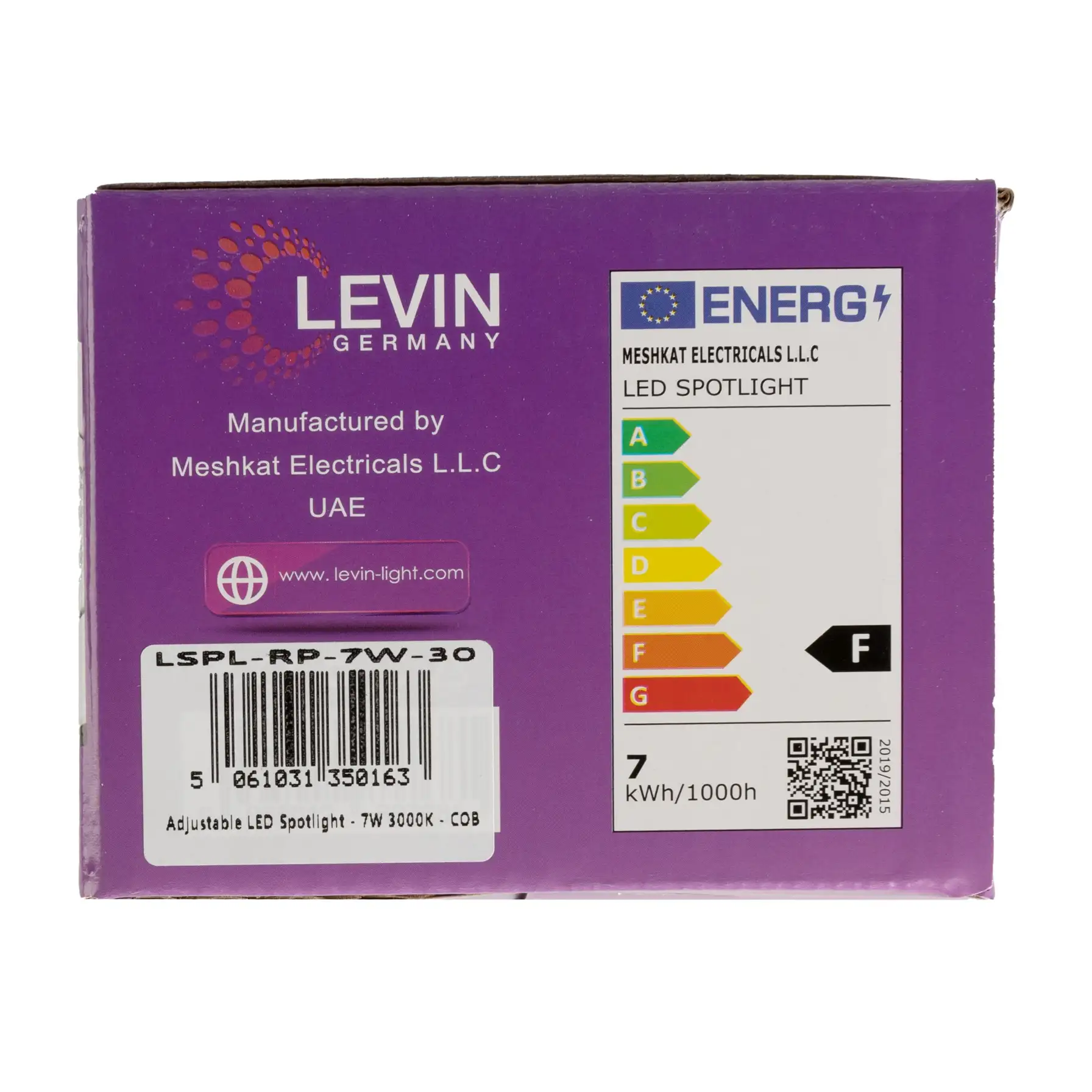 Levin LED COB Spotlight (7 W, Warm White)