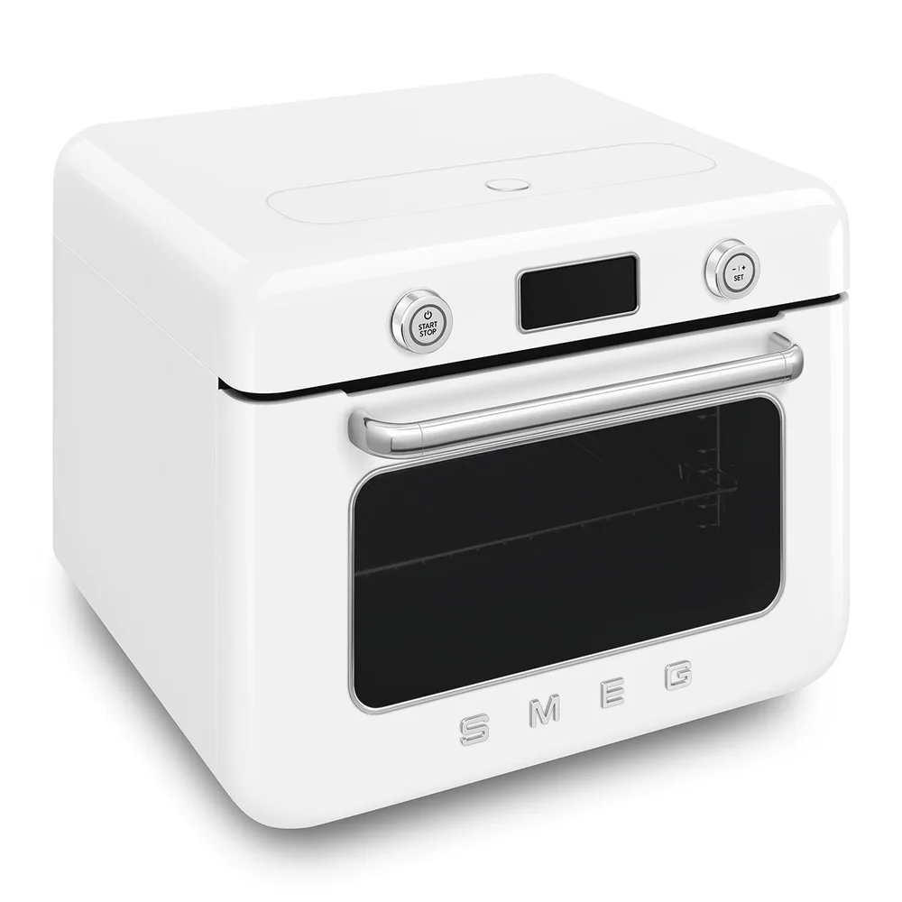 Smeg 50's Style Countertop Multi-Function Oven W/Grill & Steam Function, COF01WHUK (30 L, 1800 W)