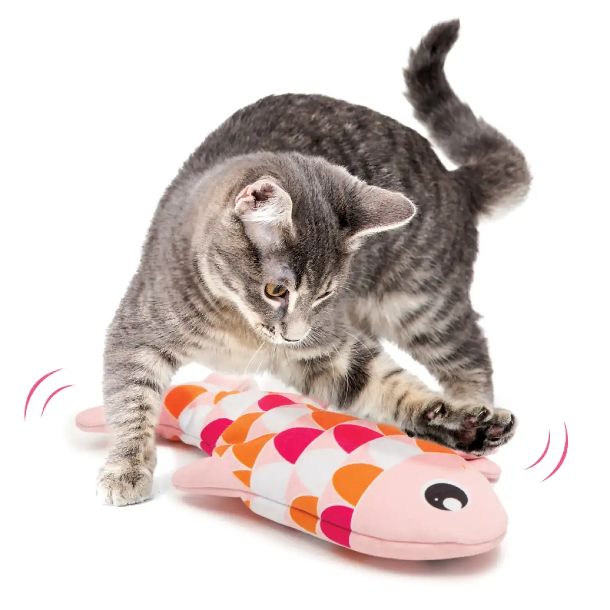 Catit Groovy Fish Motion Sensor Cat Toy (Pink, 27 x 4.5 x 14.5 cm)