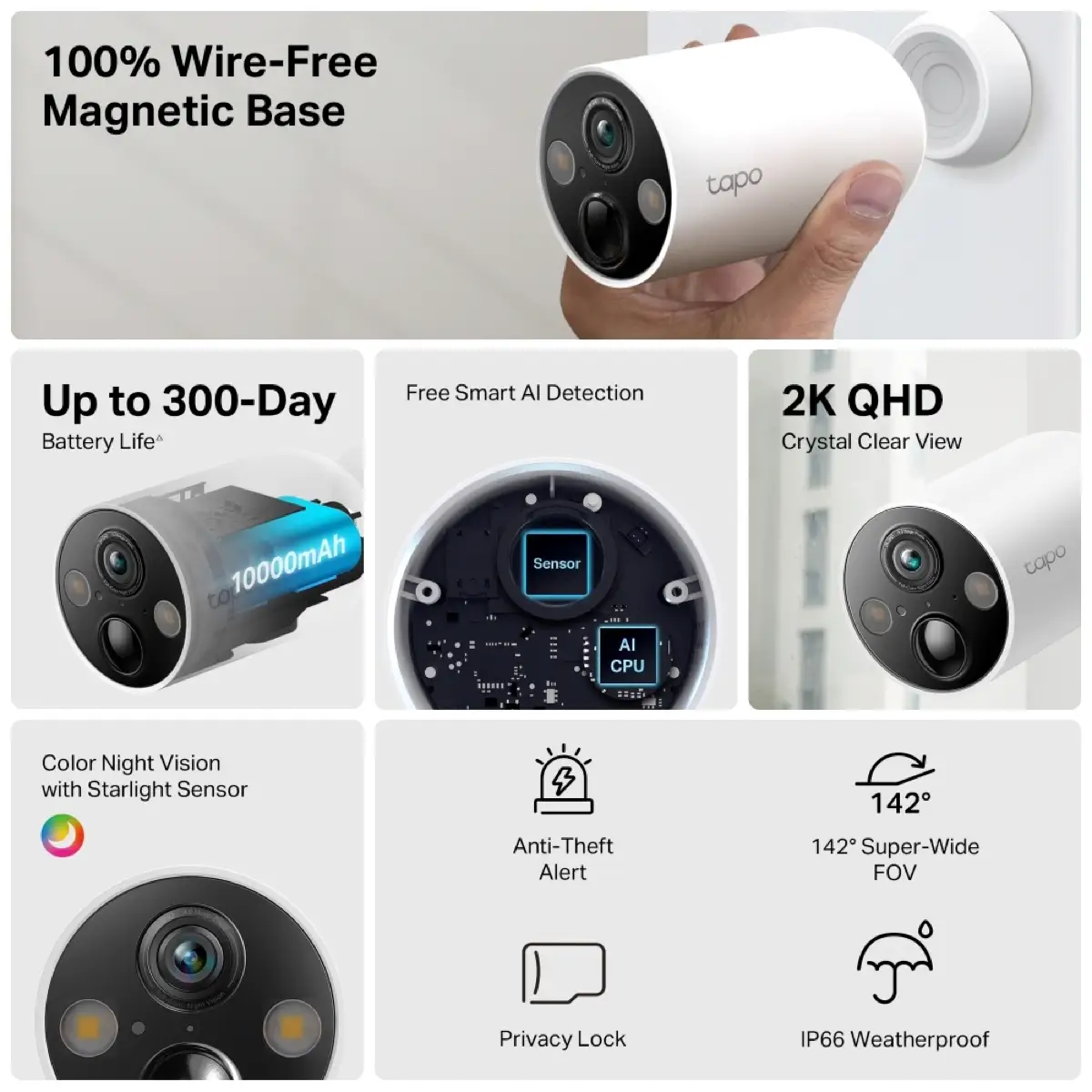 Tapo Smart Security Camera Pack, C425 (2 Pc.)