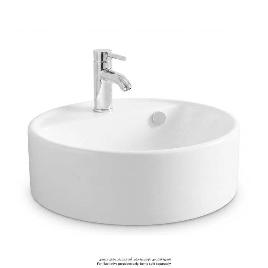Bold Techno Semi Recessed Wash Basin (43.5 x 43.5 x 18 cm, White)