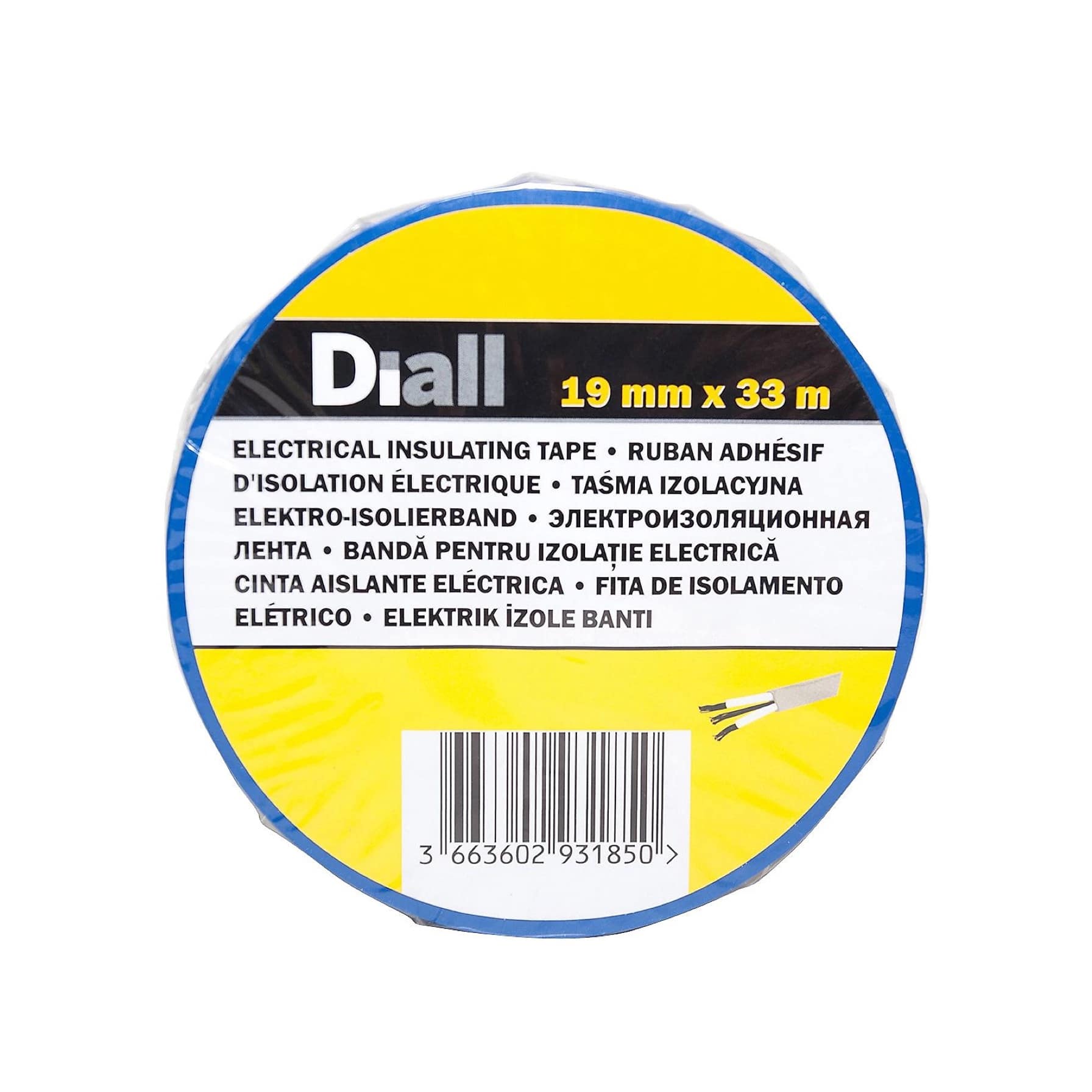 Diall PVC Electrical Tape (19 mm x 33 m, Blue)