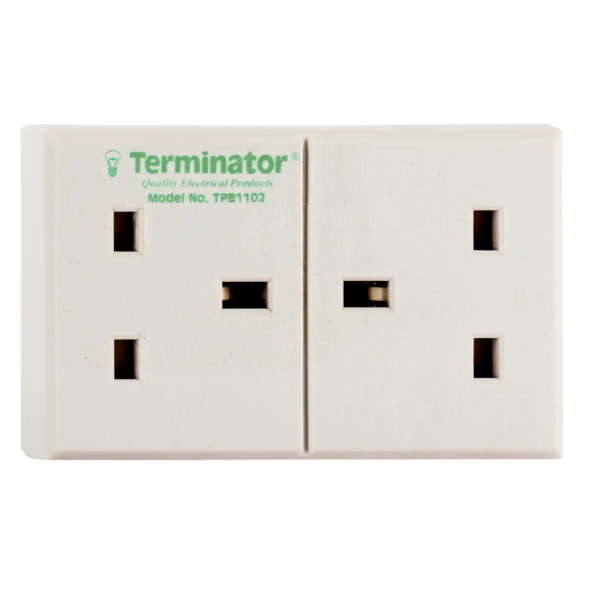 Terminator 2-Way UK Power Extension Socket Without Cable, TPB 1102