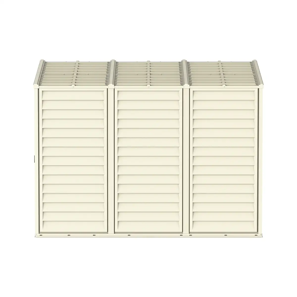 Duramax Aluminium & Vinyl Plastic Storage Shed (Ivory, 242 x 122 x 187.5 cm)