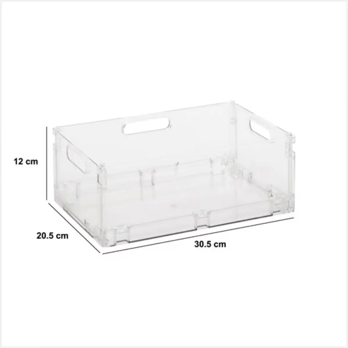 5Five Foldable Storage Box (7.5L, Transparent)