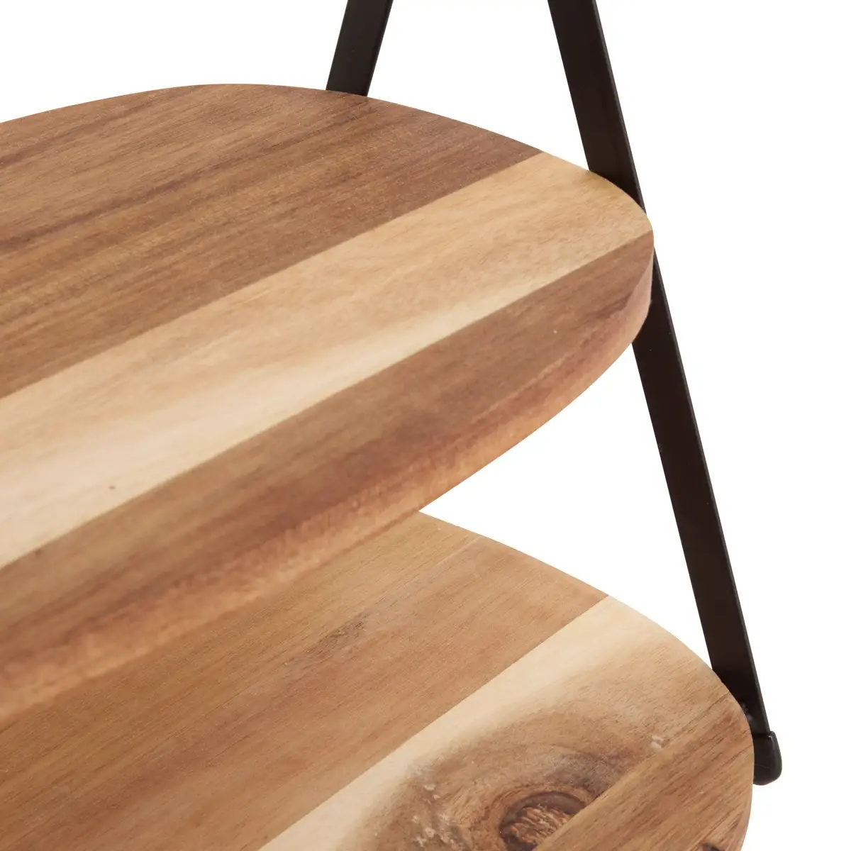SG Mina Acacia Black Metal 2Tier Stand ( 27.5 x 25.5 x 25 cm)