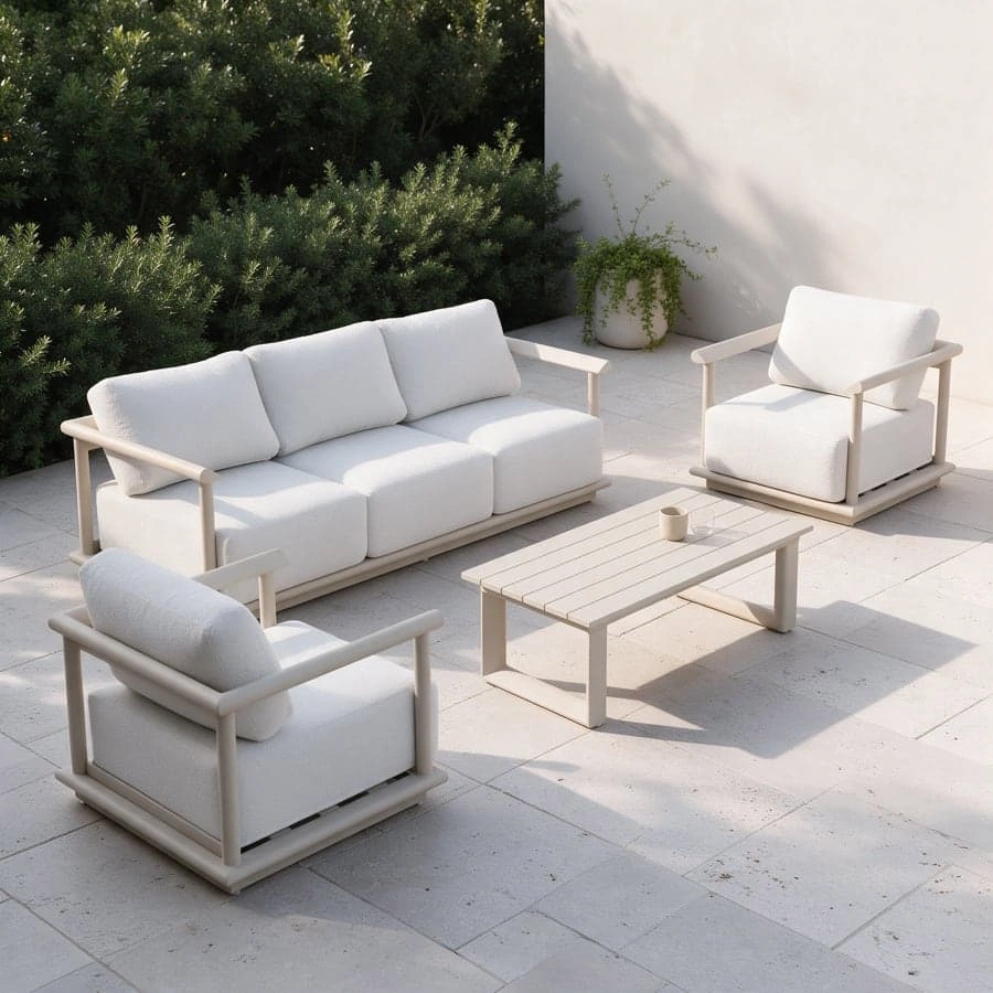 Palmera 5-Seater Aluminum Outdoor Sofa Set (215 x 81 x 60 cm)