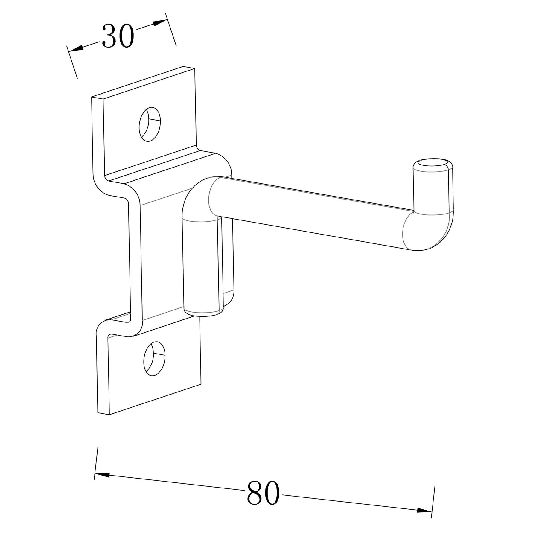GoodHome Rand Steel Hook (8 x 3 x 6.6 cm)
