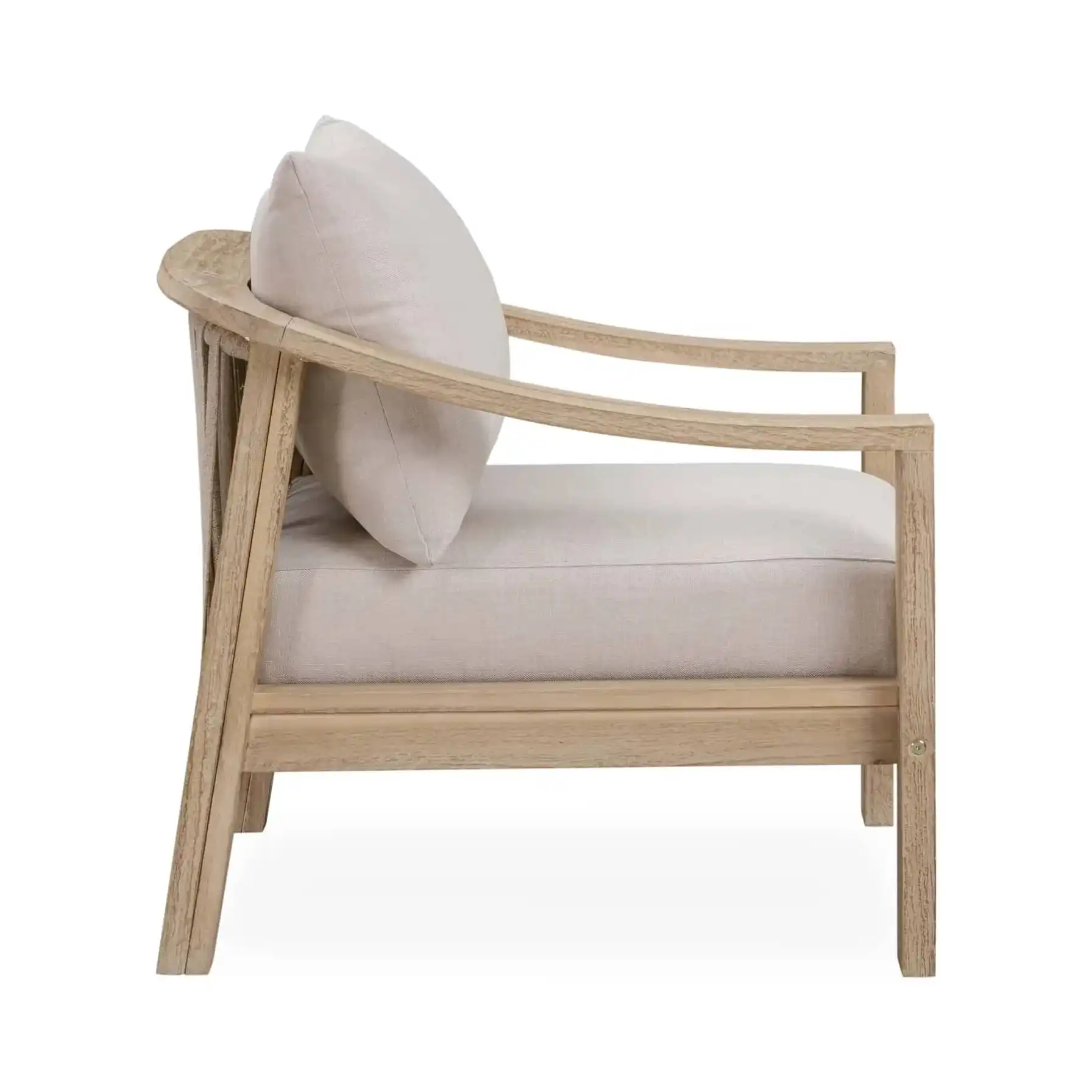 Sycamore Single-Seater Acacia & Rope Outdoor Sofa (80 x 78 x 83 cm)