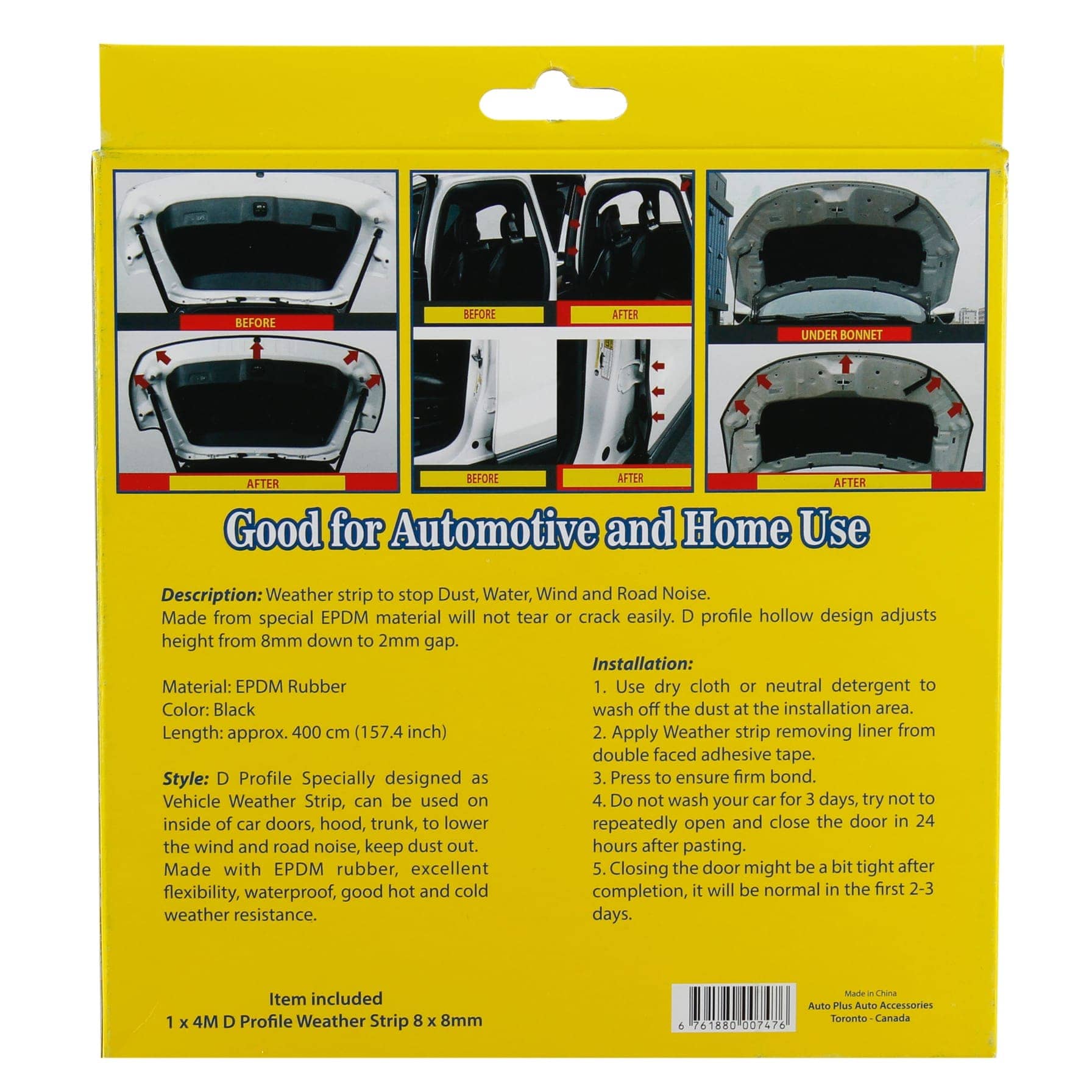 Auto Plus D Profile Weatherstrip 