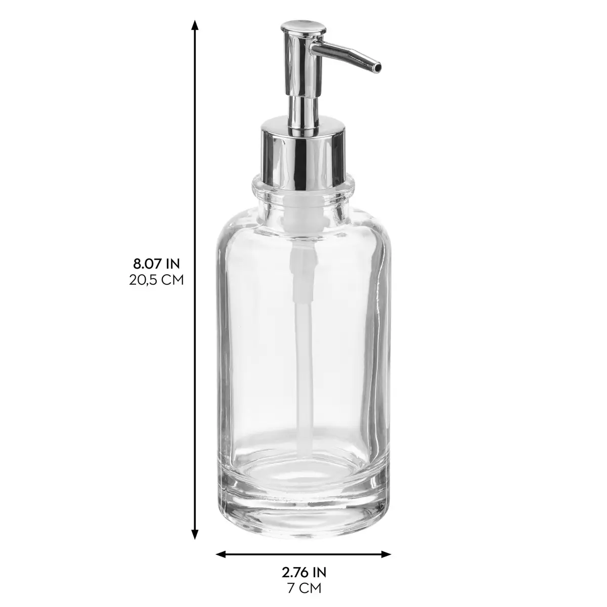 Interdesign Apothecary Glass Soap Dispenser (Clear)