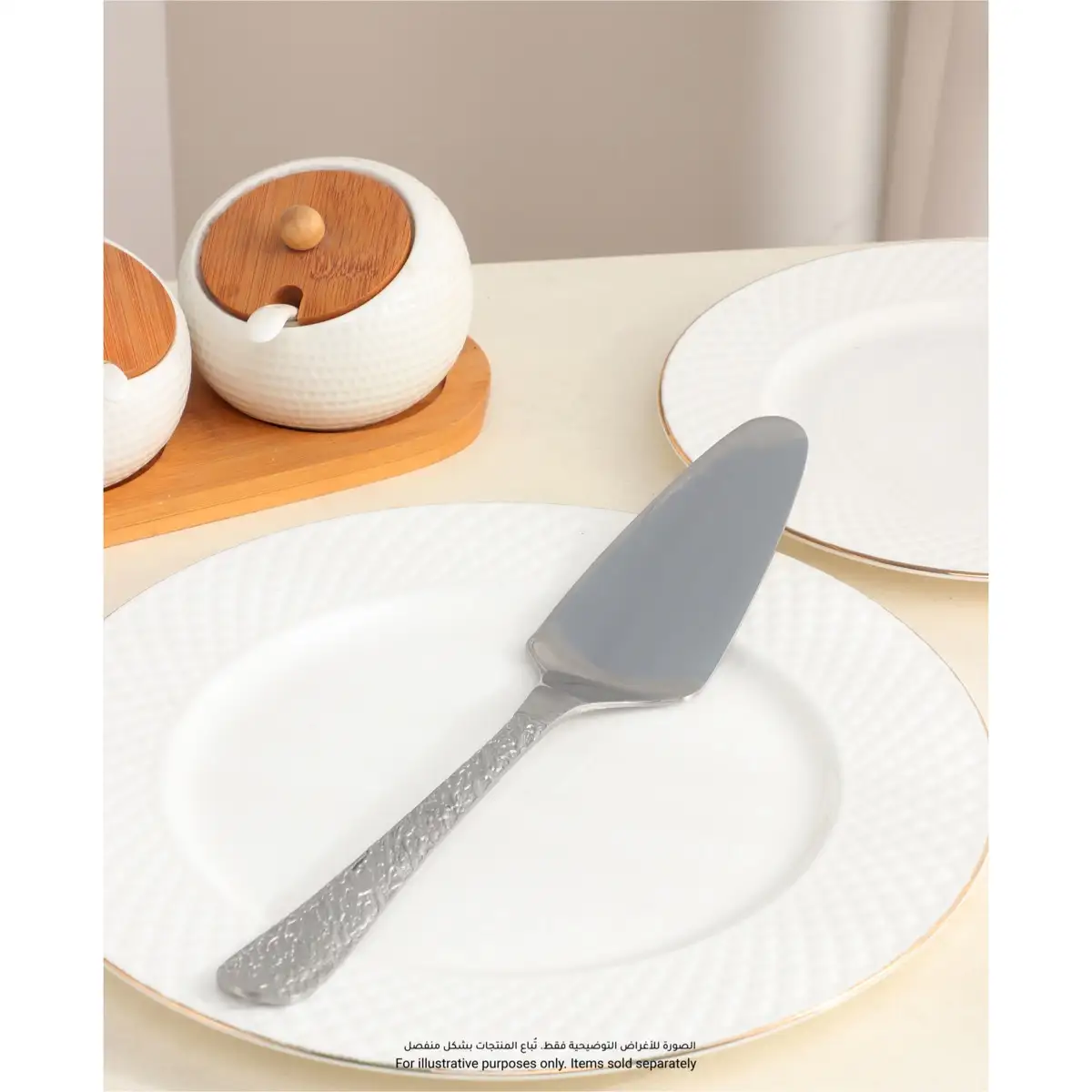 Orchid Artistic Stainless Steel Large Cake Server