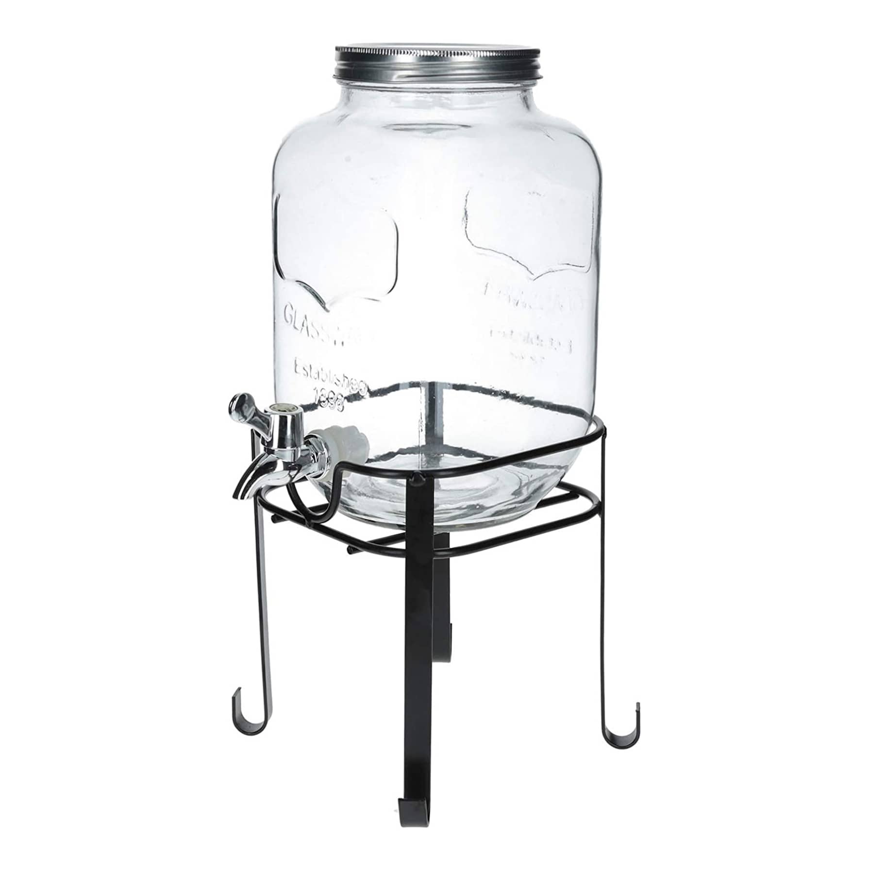 Orchid Glass Beverage Dispenser W/Stand (4 L)