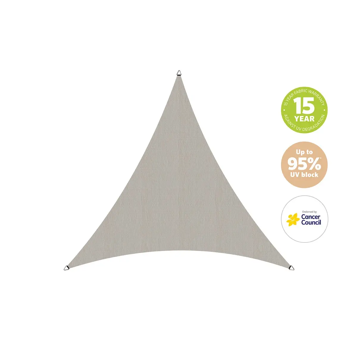 Coolaroo HDPE Commercial Grade Triangle Shade Sail (500 x 500 cm, Shell)