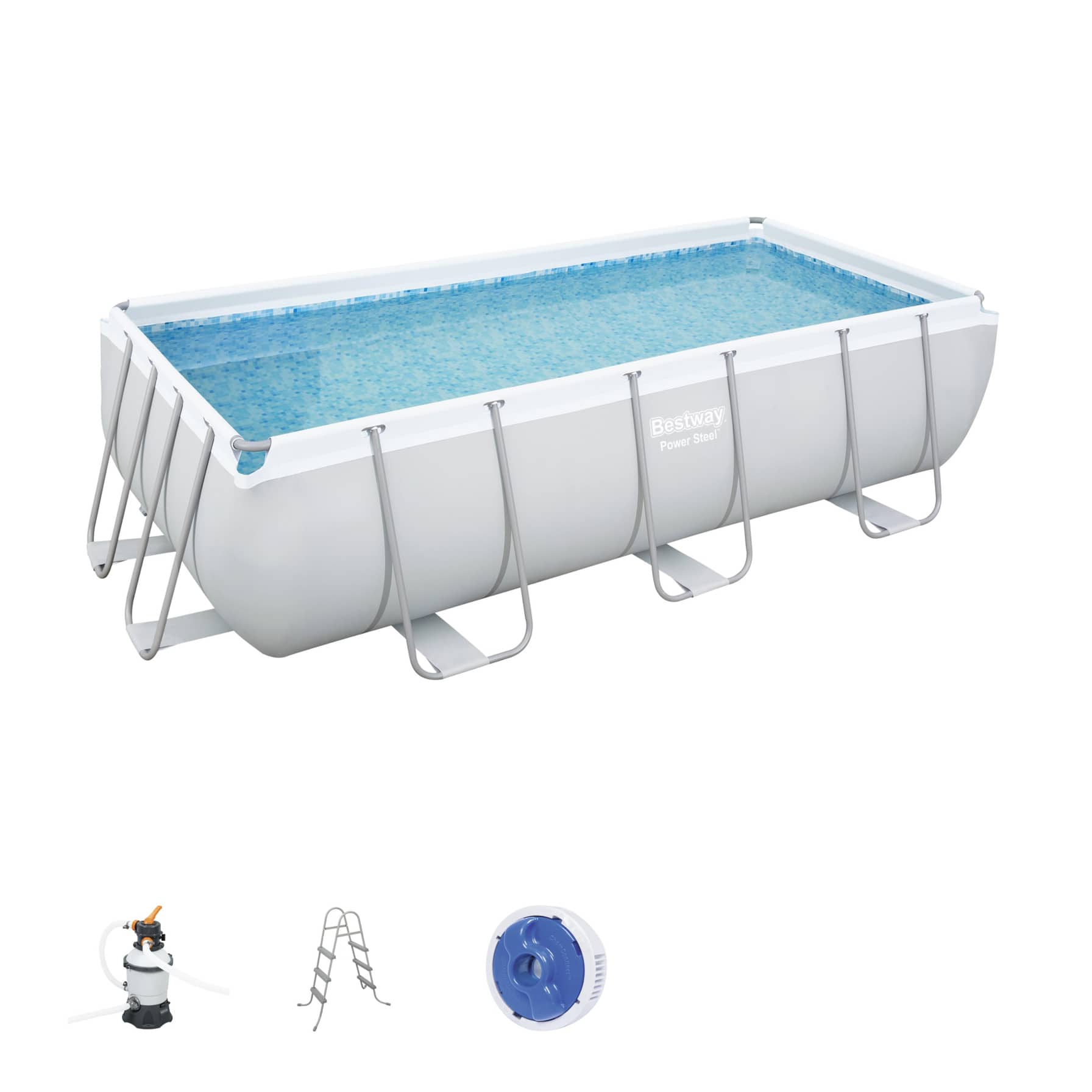Bestway Power Steel Rectangular Pool Set (404 x 201 x 100 cm)