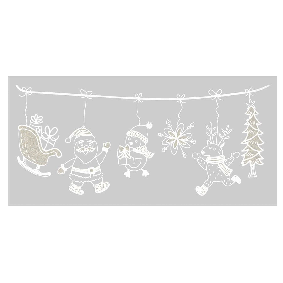 Window Sticker Garland (Assorted, L 49 x W 0.1 x H 23 cm)
