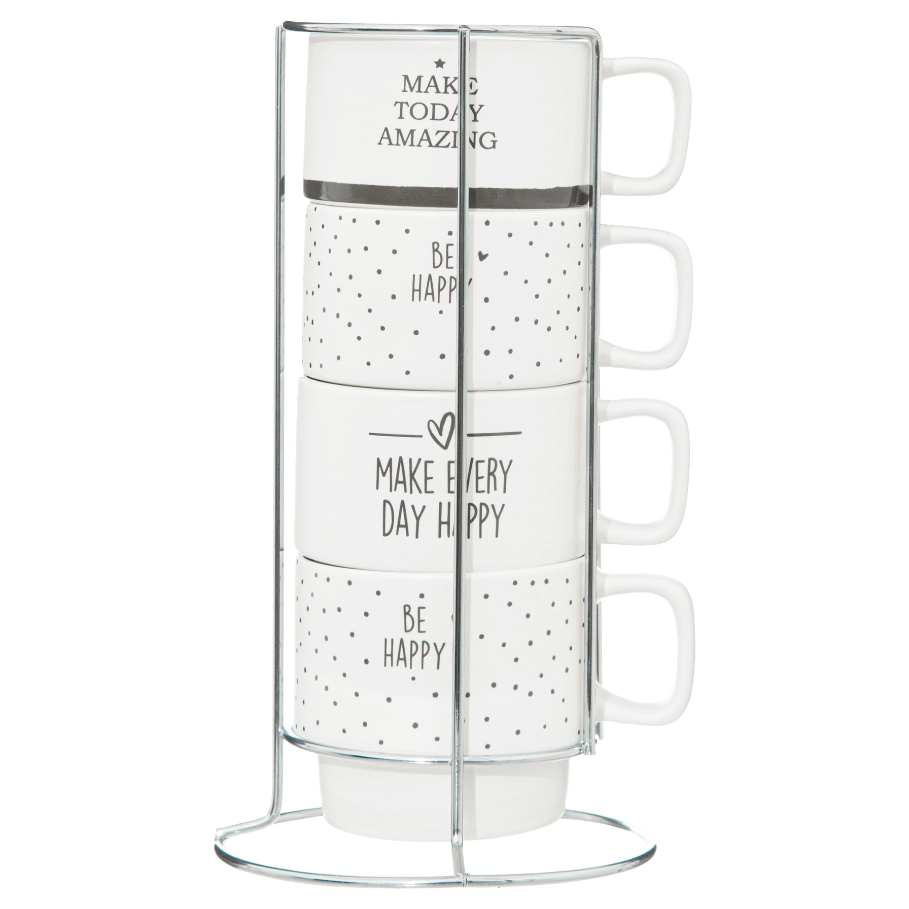 SG Happy Mugs On Rack Set (220 ml, 5 Pc.)