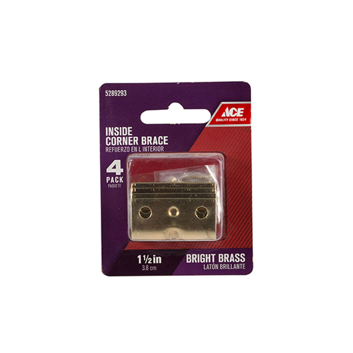 ACE Inside Corner Brace (3.8 cm, Pack of 4) 