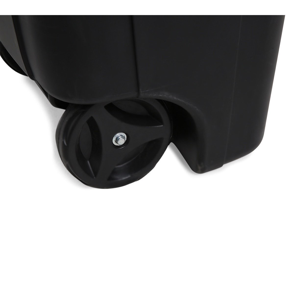 Rubbermaid FG289804BLA Roughneck Heavy Duty Refuse Container with Lid (129 L, Black)