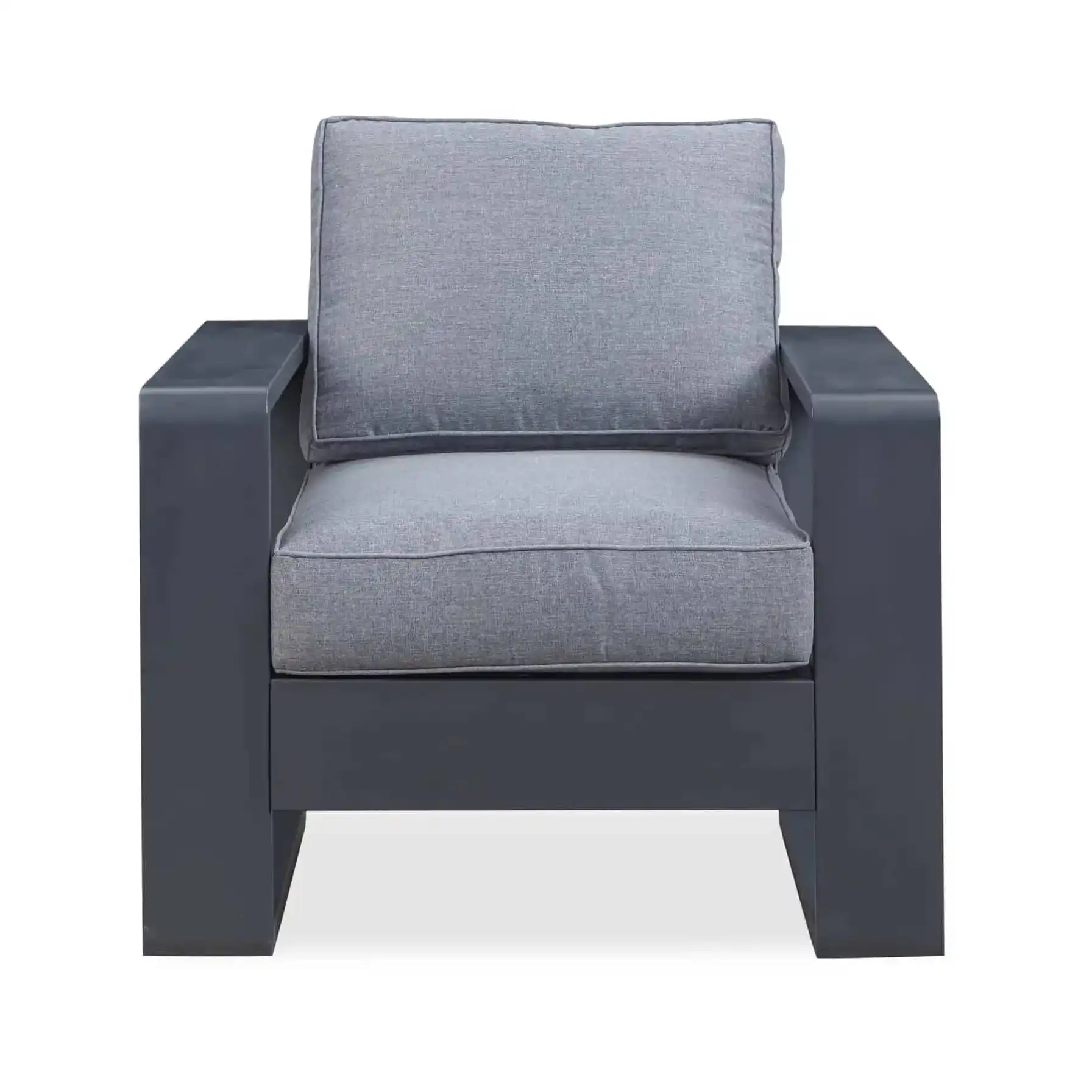 Milos Single-Seater Aluminum & Texteline Outdoor Sofa (86.5 x 83.5 x 76 cm)