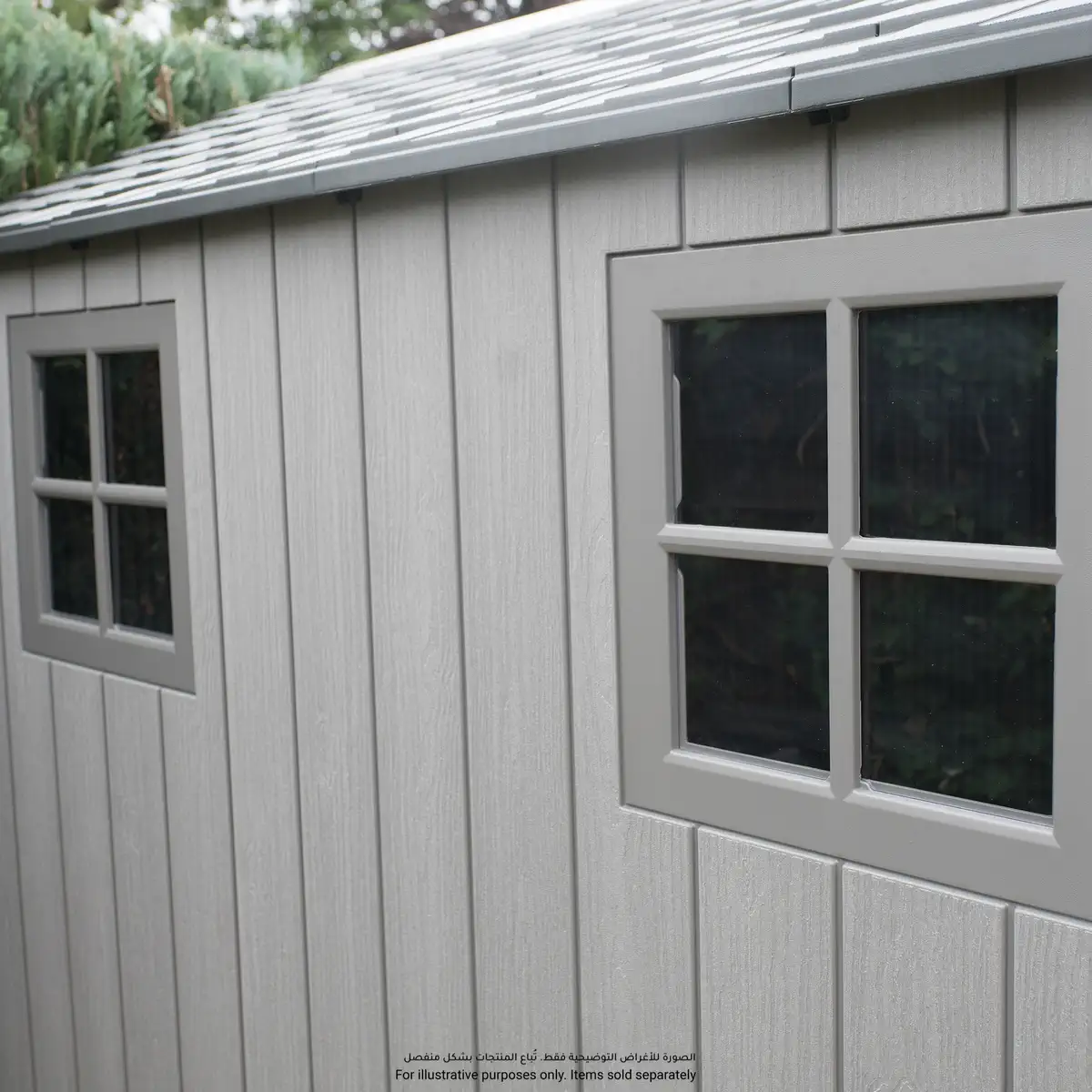 Lifetime Rough Cut Storage Shed with 2 windows (213 x 280 x 228)