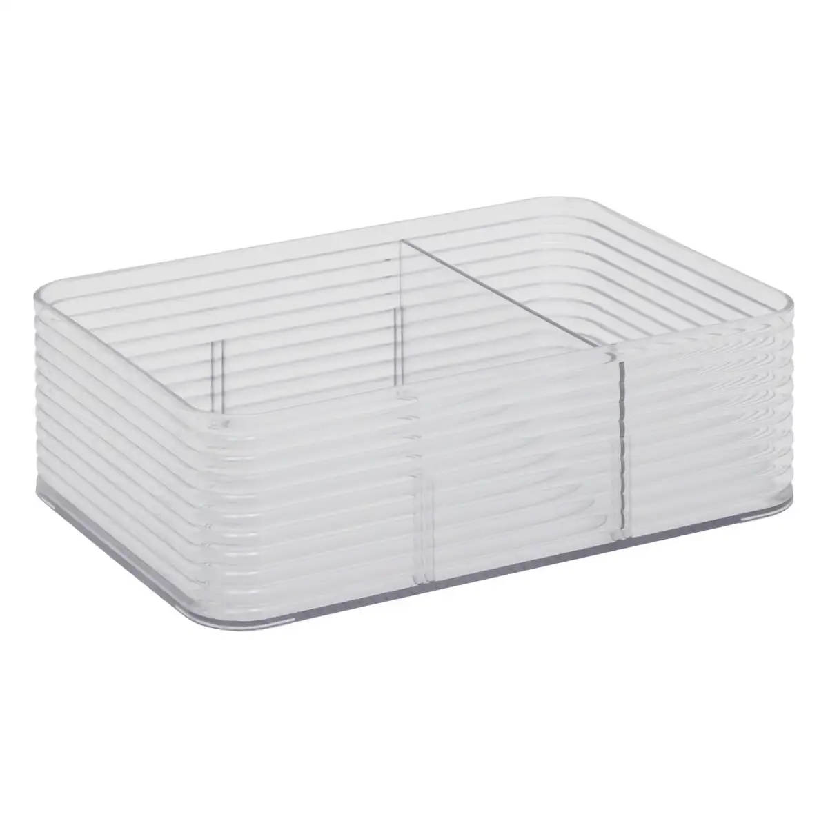 5Five Plastor Storage Box with 3 Compartments Medium (Grey)