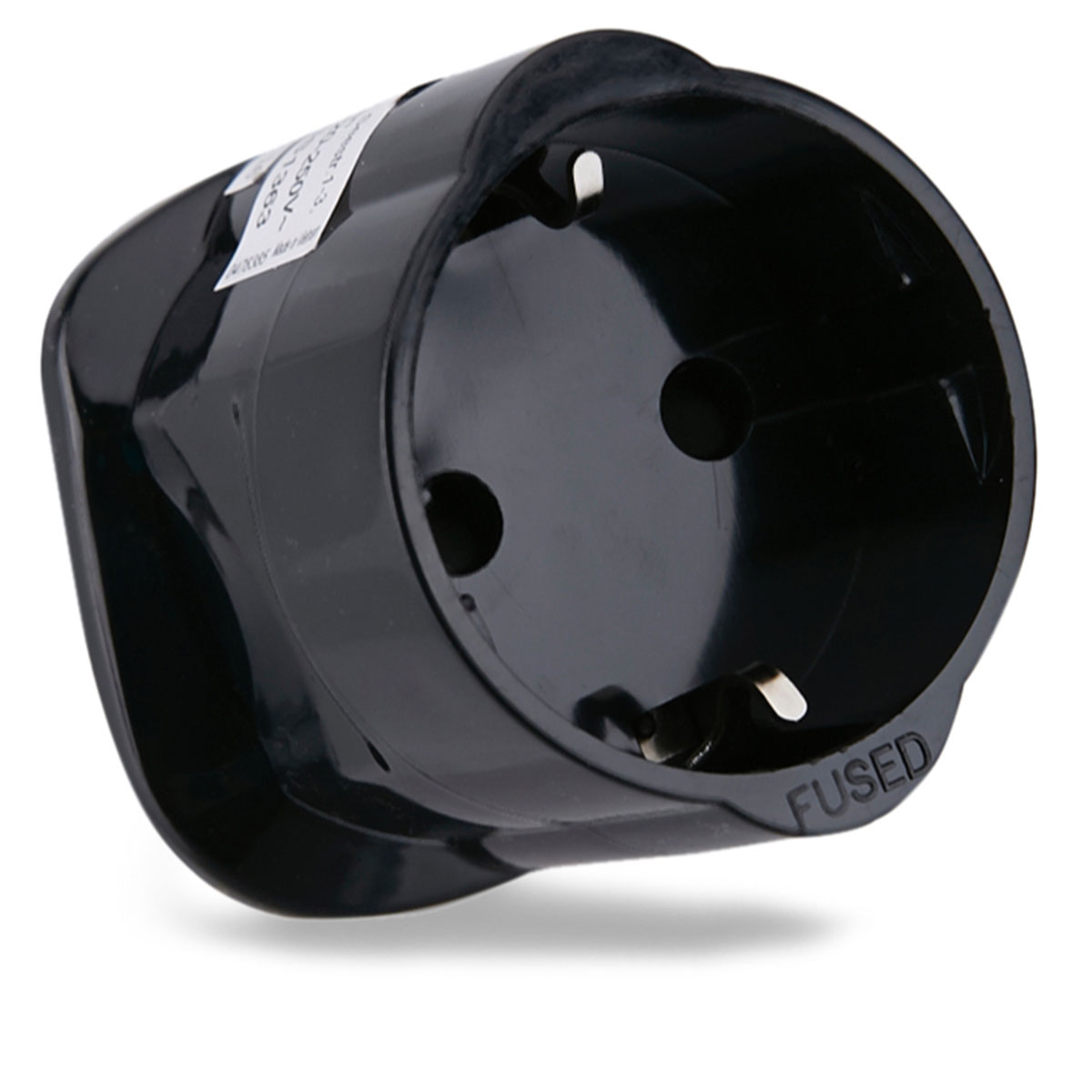 Brennenstuhl 2-Pin to 3-Pin Travel Adaptor (Black)