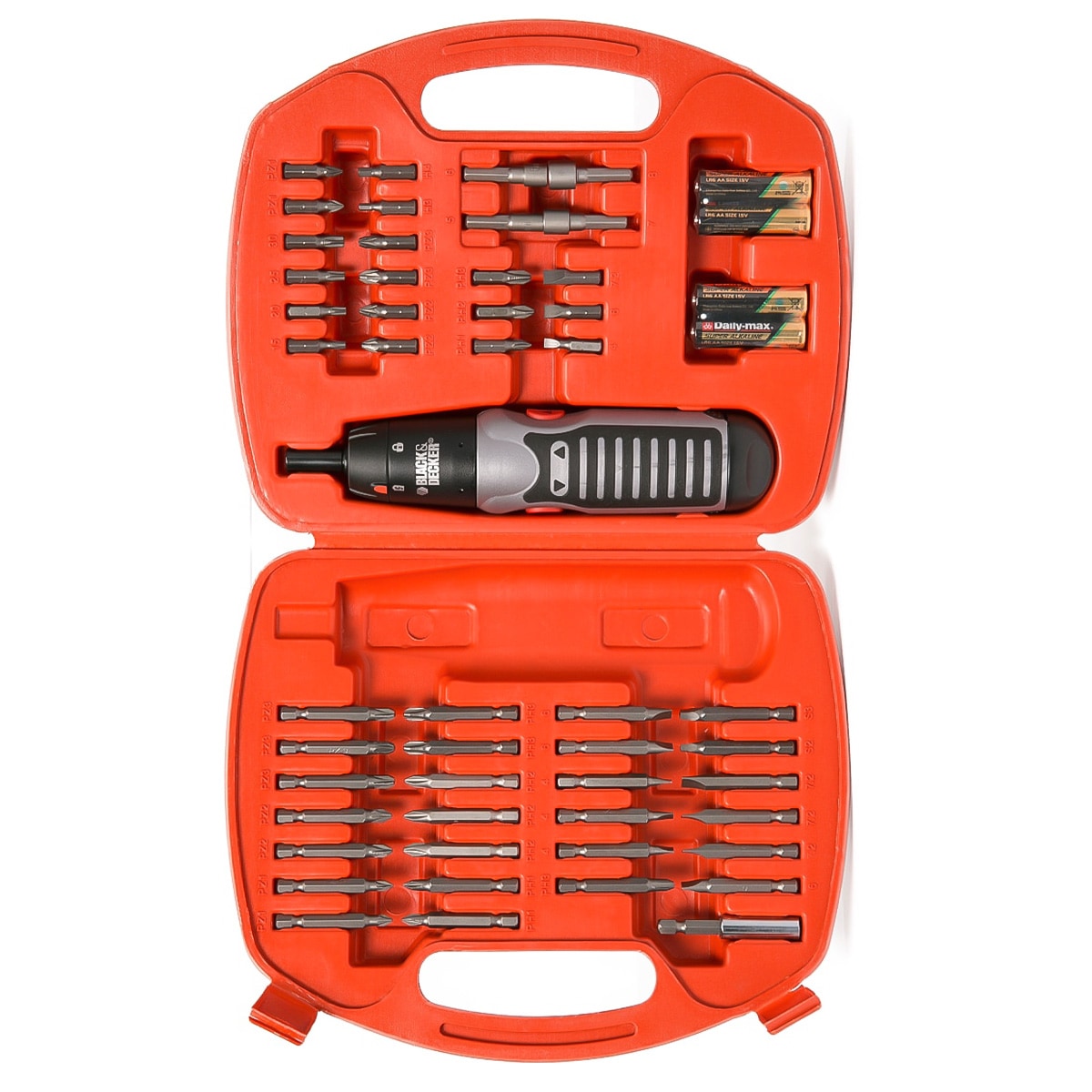 Black+Decker Cordless Screwdriver + Screwdriver Set (Pack of 54)