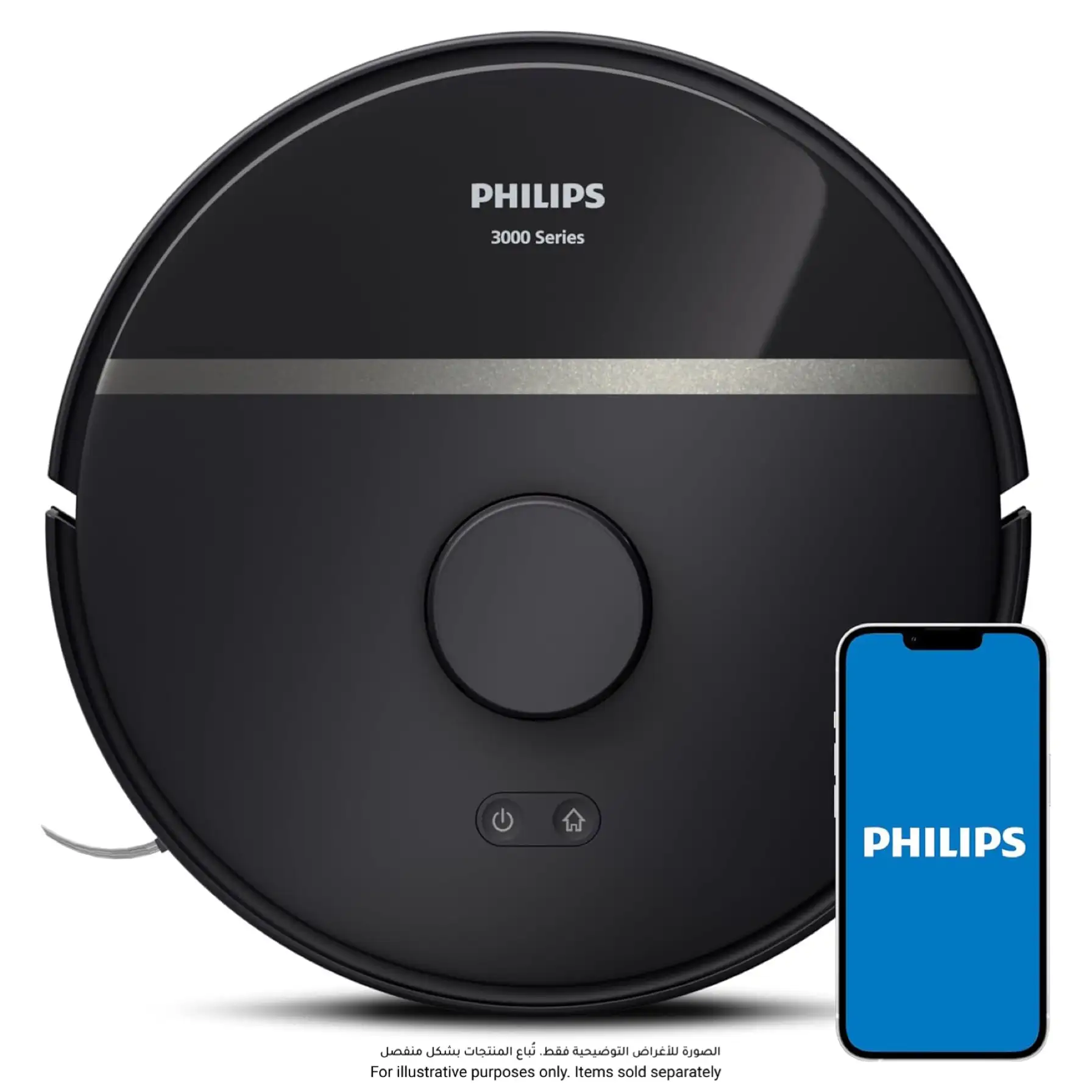 Philips HomeRun 3000 Series Aqua Robot Vacuum & Mop, XU3000/01 (4000 Pa)